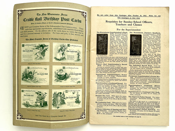 1912 Sunday School and Church Supplies: A Practical Guide for Up-to-Date Sunday School Workers... (trade catalogue)