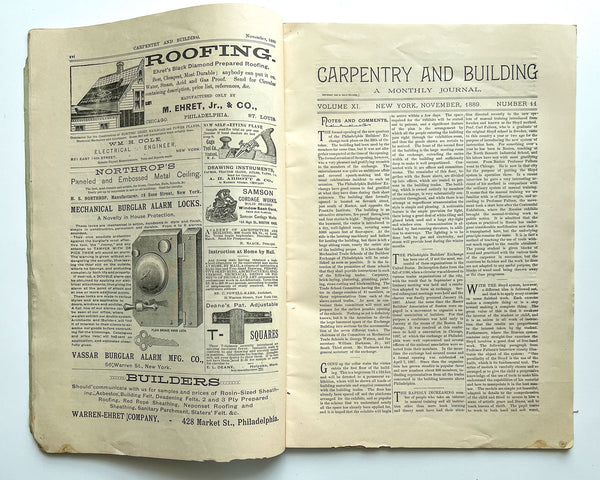 Carpentry and Building, No. 131 (Vol. XI, No. 411. November, 1889)