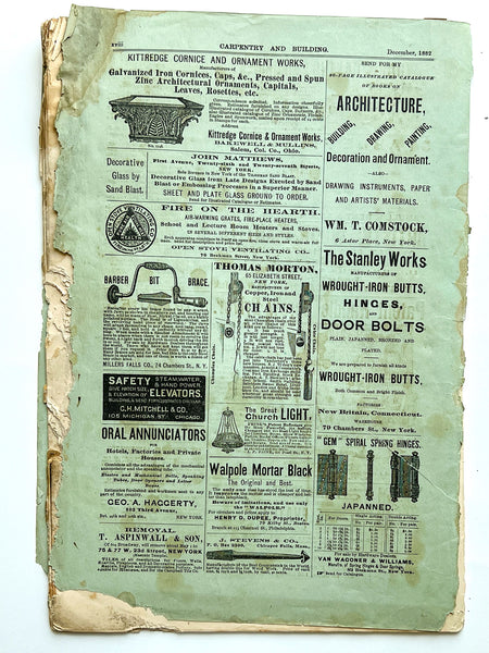 Carpentry and Building Vol. IV, No. 12. December, 1882