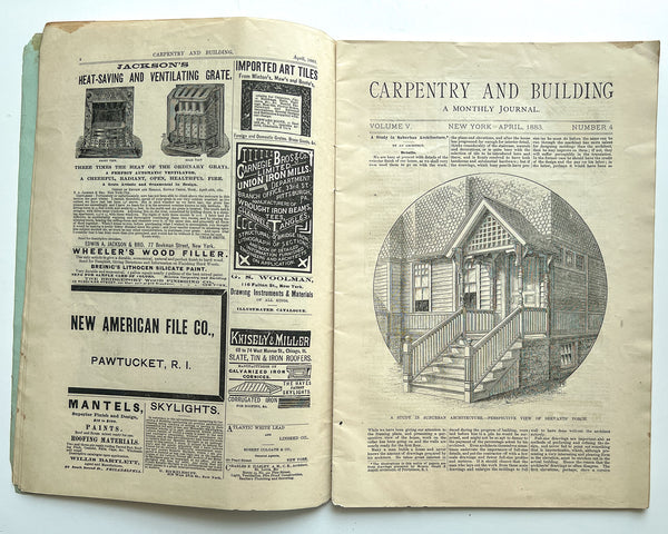 Carpentry and Building, No. 52 (Vol. V, No. 4. April, 1883)