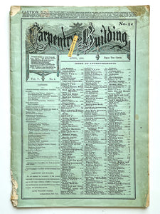 Carpentry and Building, No. 52 (Vol. V, No. 4. April, 1883)