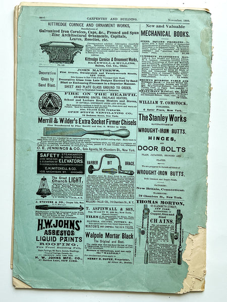 Carpentry and Building, No. 59 (Vol. V, No. 11. November, 1883)