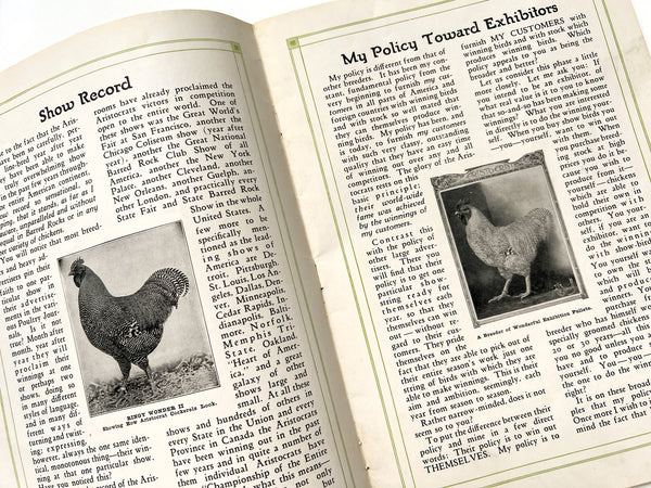 W. D. Holterman, Fancier [Aristocrat Chickens catalog]
