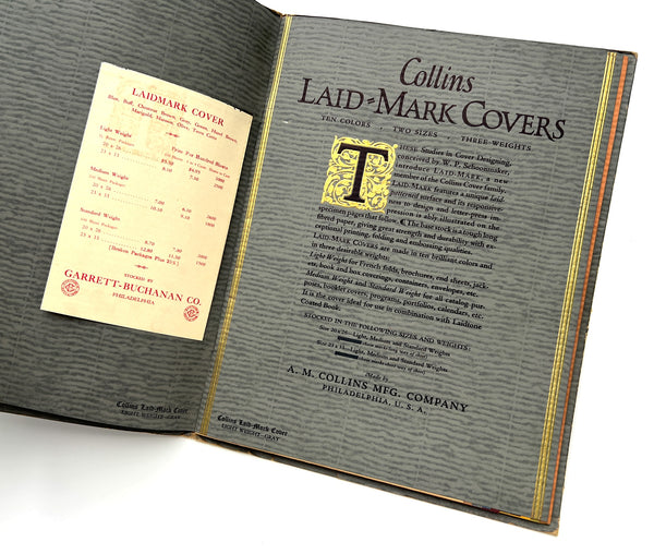 Collins Laid-Mark Covers. Studies in Cover Designing by W. P. Schoonmaker.