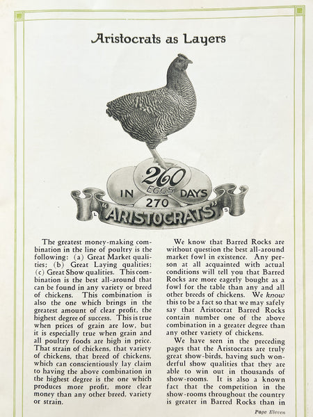 W. D. Holterman, Fancier [Aristocrat Chickens catalog]