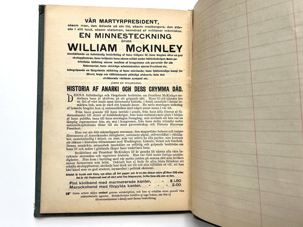 Die Lebensgeschichte von Wm. McKinley, Unser Martyrer=President (cover title)