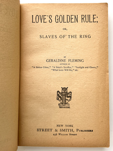 Love's Golden Rule; or, Slaves of the Ring