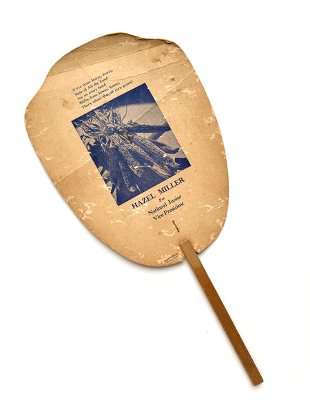 Hazel Miller for National Junior Vice President (campaign paddle fan)
