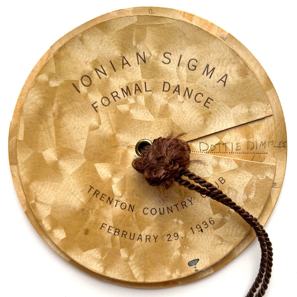 Ionian Sigma Formal Dance, Trenton Country Club, February 29, 1936.