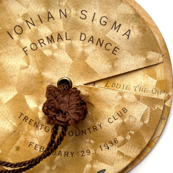 Ionian Sigma Formal Dance, Trenton Country Club, February 29, 1936.