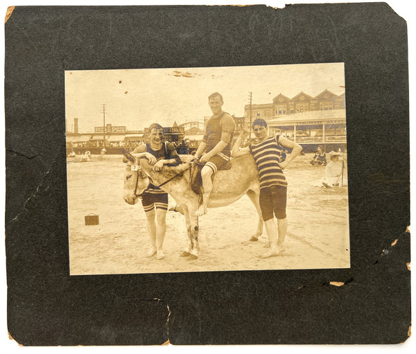 Atlantic City donkey ride, ca. 1900