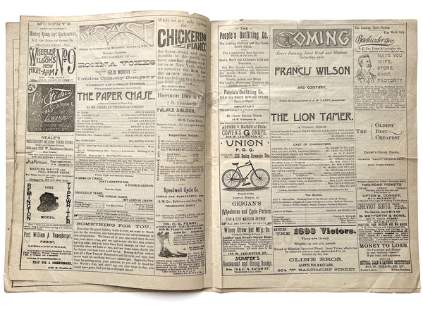 Ford's Grand Opera House (January 1893 program)