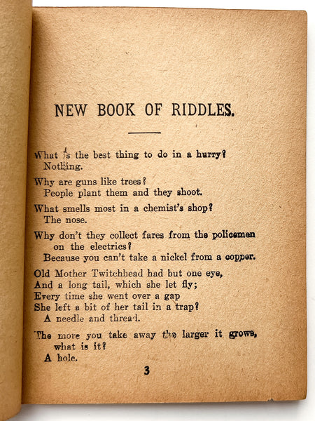 New Book of Riddles (cover title: Select Riddles)