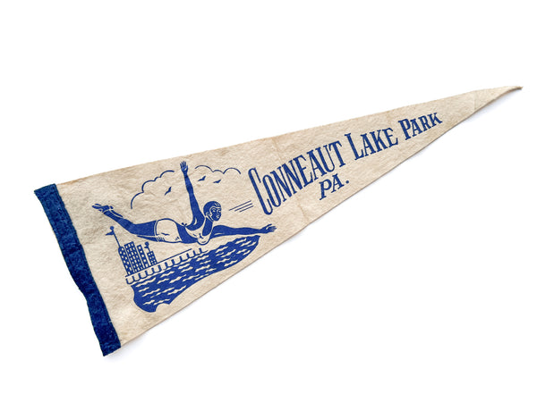 Conneaut Lake Park, Pa. souvenir felt pennant