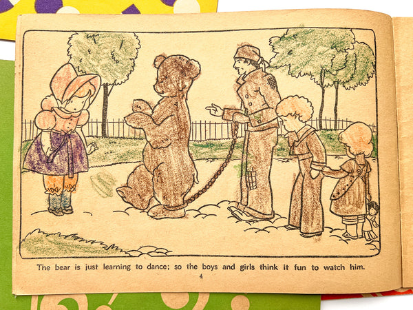 Four (4) Whitman series 677 Books to Color and Read