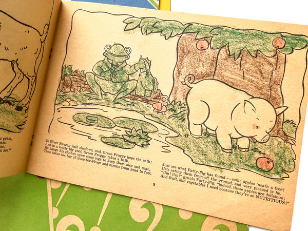 Four (4) Whitman series 677 Books to Color and Read