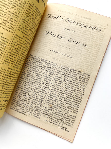 Hood's Sarsaparilla Book of Parlor Games