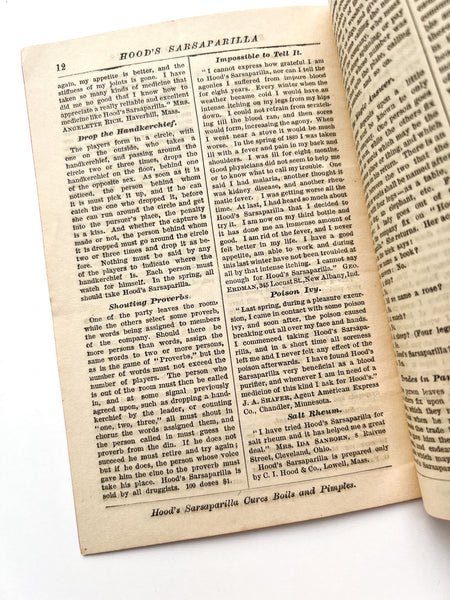 Hood's Sarsaparilla Book of Parlor Games