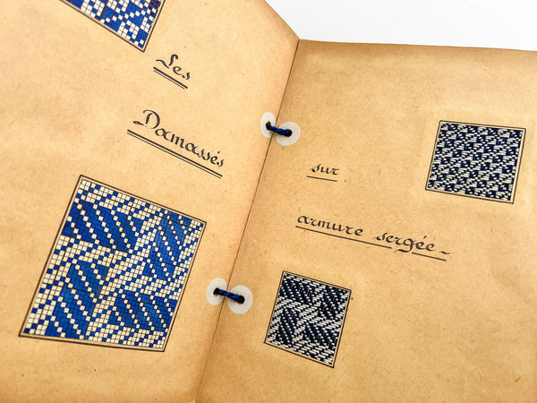 Notebook on textile weaving with original examples
