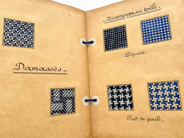 Notebook on textile weaving with original examples
