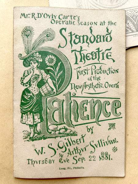 Gilded Age scrapbook of Brooklyn & NYC theater bills and ephemera, ca. 1873-1881, including rare Edwin Booth and Wallack’s Theatre publications (plus Gilbert & Sullivan, Sarah Bernhardt, and Brooklyn Theatre before it burned)