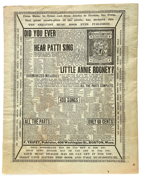 1892-93 Premium List of the "Galaxy of Music"