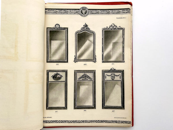 Troncy Frères, Manufacture de Glaces, Verres et Cadres (1937 Catalogue of mirrors)