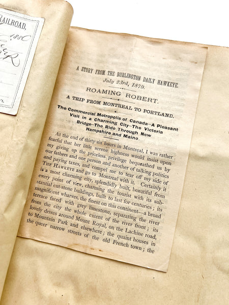 Gilded Age scrapbook of Brooklyn & NYC theater bills and ephemera, ca. 1873-1881, including rare Edwin Booth and Wallack’s Theatre publications (plus Gilbert & Sullivan, Sarah Bernhardt, and Brooklyn Theatre before it burned)