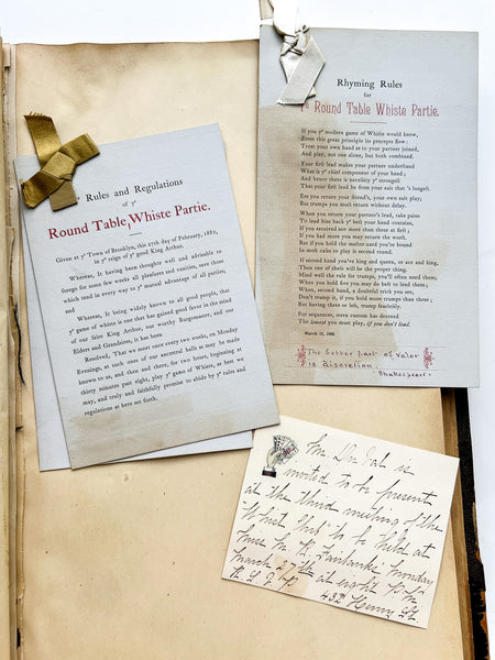 Gilded Age scrapbook of Brooklyn & NYC theater bills and ephemera, ca. 1873-1881, including rare Edwin Booth and Wallack’s Theatre publications (plus Gilbert & Sullivan, Sarah Bernhardt, and Brooklyn Theatre before it burned)