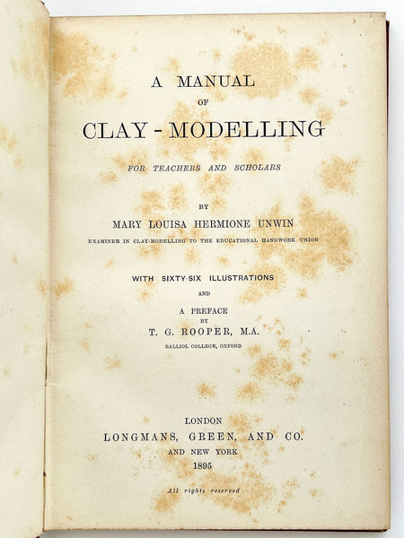 A Manual of Clay-Modelling for Teachers and Scholars