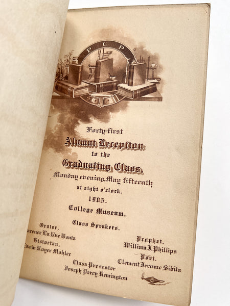 Philadelphia College of Pharmacy Class of 1905 Commencement Program