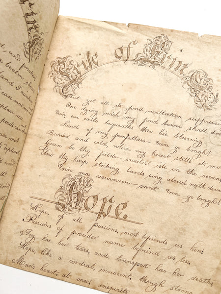 "Let virtue be..." calligraphic manuscript copybook