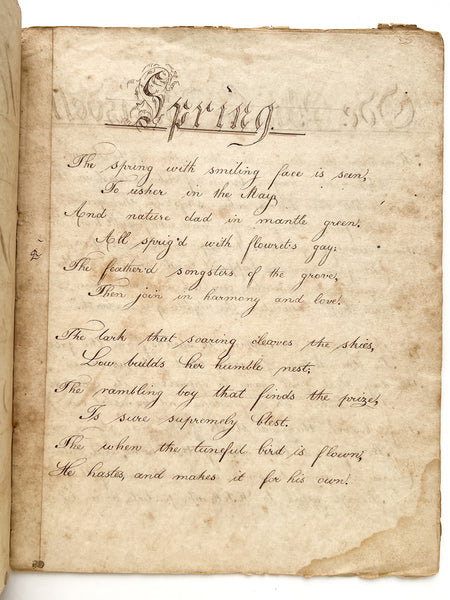 "Let virtue be..." calligraphic manuscript copybook