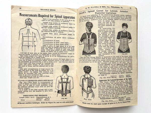 Illustrated Catalogue of Reliable Goods: Abdominal supporters, elastic stockings, knee caps, suspensory bandages, anklets, orthopaedic apparatus, trusses, etc.