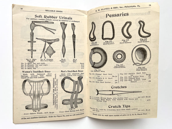 Illustrated Catalogue of Reliable Goods: Abdominal supporters, elastic stockings, knee caps, suspensory bandages, anklets, orthopaedic apparatus, trusses, etc.
