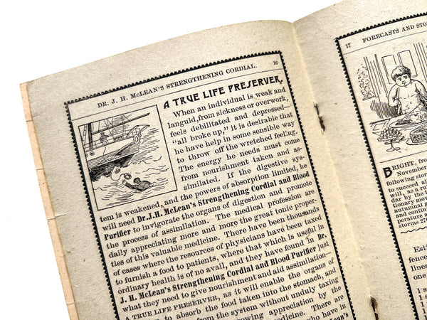 Dr. J. H. McLean's Book of Useful Information, with weather forecasts and storm chart by Rev. Irl R. Hicks, the "Storm Prophet."