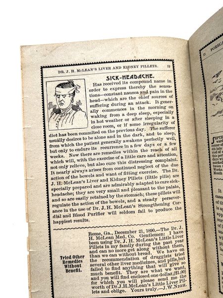 Dr. J. H. McLean's Book of Useful Information, with weather forecasts and storm chart by Rev. Irl R. Hicks, the "Storm Prophet."