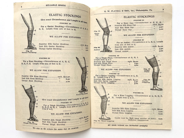 Illustrated Catalogue of Reliable Goods: Abdominal supporters, elastic stockings, knee caps, suspensory bandages, anklets, orthopaedic apparatus, trusses, etc.