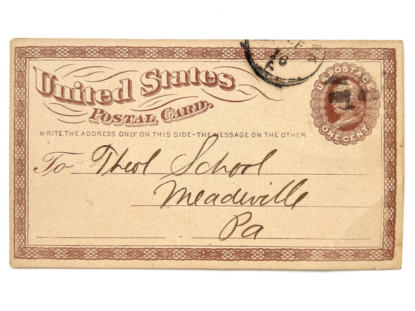 Publisher's postcard promoting their "School Edition" of Charles Dickens' Child's History of England