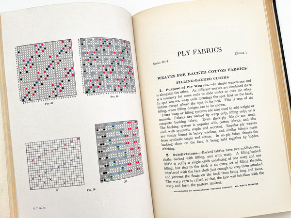 Advanced Textile Designing: Glossary of Weaves - Ply Fabrics - Pile Weaves - Leno Weaving - Color in Textile Designing (International Textbook Company 14C)