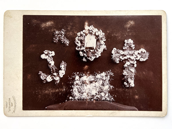 Mourning photograph "Baby" funeral flowers
