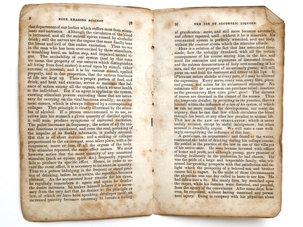 Four Reasons Against the Use of Alcoholic Liquors (Tract No. 288)