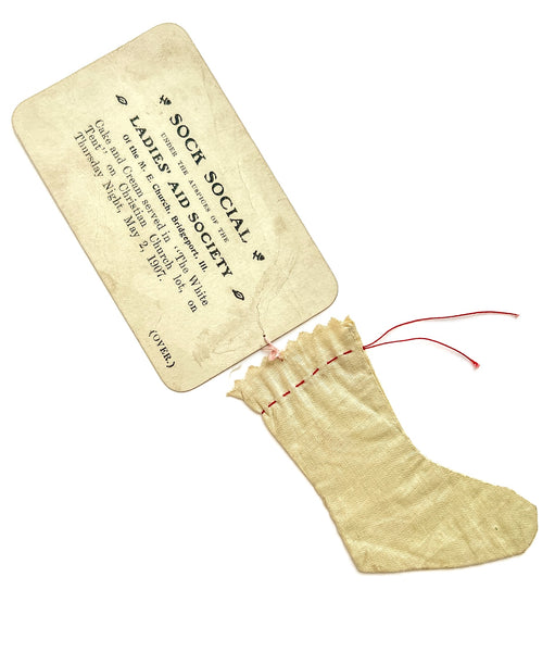 "Sock Social under the auspices of the Ladies' Aid Society of the M.E. Church, Bridgeport, Ill..." (caption title)