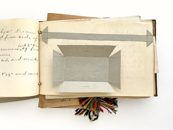 San Diego Normal School student's binder of manuscript notes, construction examples & Milton Bradley samples, ca. 1913-1917 (incl. 1913 Kindergarten Supplies catalog)