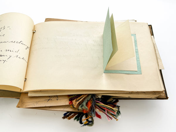 San Diego Normal School student's binder of manuscript notes, construction examples & Milton Bradley samples, ca. 1913-1917 (incl. 1913 Kindergarten Supplies catalog)