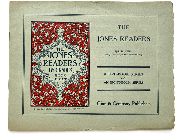 The Jones Readers (prospectus with pasted clippings against animal cruelty)