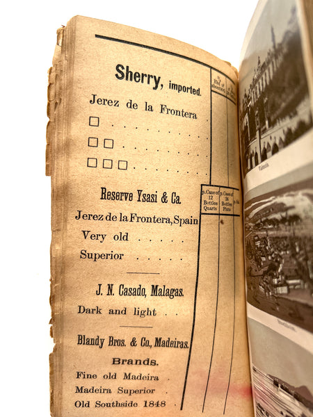 Souvenir of Bernhardt Bros. Importers and Wholesale Dealer of Wines, Liquors, Etc.