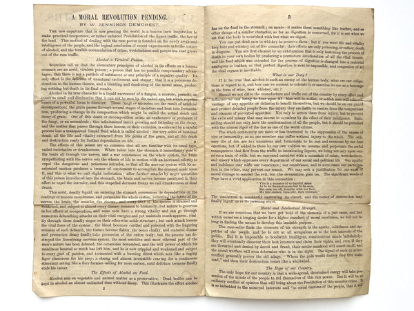 Prohibition Bombs. Vol. I, No. 16. April 17, 1886. "Patriotic Prohibition."