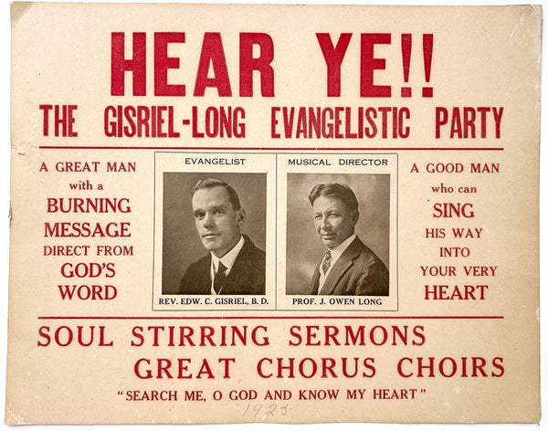 Hear Ye!! The Gisriel-Long Evangelistic Party