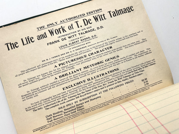 T. DeWitt Talmage: His Life and Work, Biographical edition.